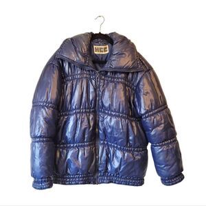 Vintage Henri-Charles Colsenet Navy Blue Puffer Ski Jacket